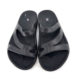 Reel Legends Sandals Womens 7 Black Bahama III Comfort Slip-on
